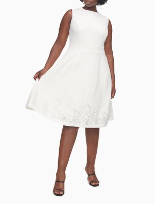 Embroidered Plus Size Fit ☀ Flare Dress ...
